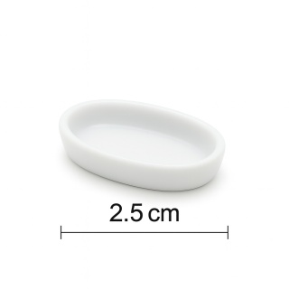 EXO PLANET Ceramiczna miseczka do karmienia mrówek owalna – biała (2,5 cm)
