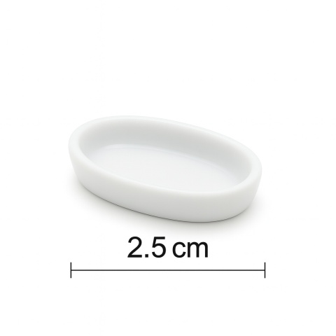EXO PLANET Ceramiczna miseczka do karmienia mrówek owalna – biała (2,5 cm)