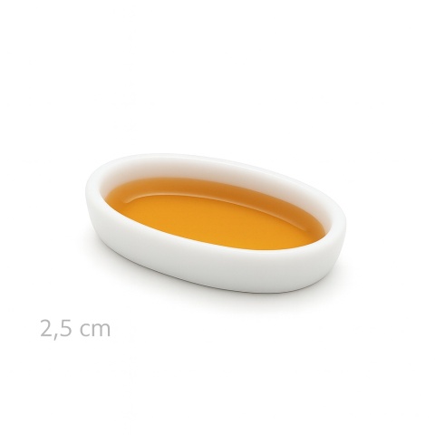 EXO PLANET Ceramiczna miseczka do karmienia mrówek owalna – biała (2,5 cm)