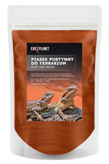 EXO PLANET Desert Terra Sand Red - czerwony piasek pustynny do terrarium 1,5kg