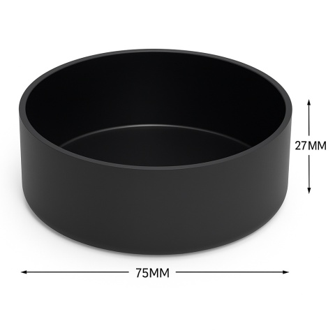 EXO PLANET Miska plastikowa na karmę i wodę - duża L /75mm Czarna