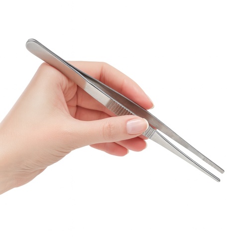 EXO PLANET Pęseta Terrarystyczna Prosta 14 cm - srebrna