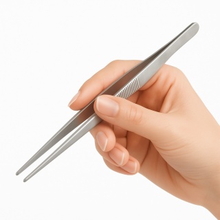 EXO PLANET Pęseta Terrarystyczna Prosta 25 cm - srebrna