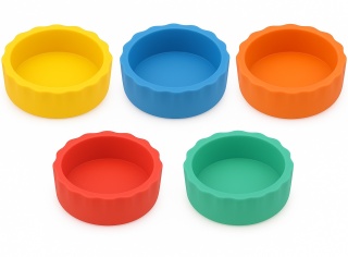 EXO PLANET Zestaw 5 kolorowych miseczek dla gekona - rozmiar S