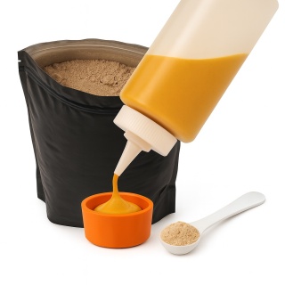 Gecko Nutrition Zestaw: Zestaw: Figa 100g + Butelka do wyciskania pokarmów 230ml + Łyżeczka-miarka MiniSpoon