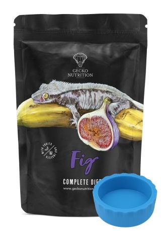 Gecko Nutrition Figa 50g + miseczka silikonowa niebieska