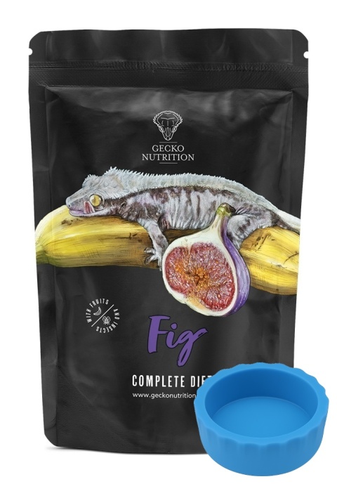 Gecko Nutrition Figa 50g + miseczka silikonowa niebieska