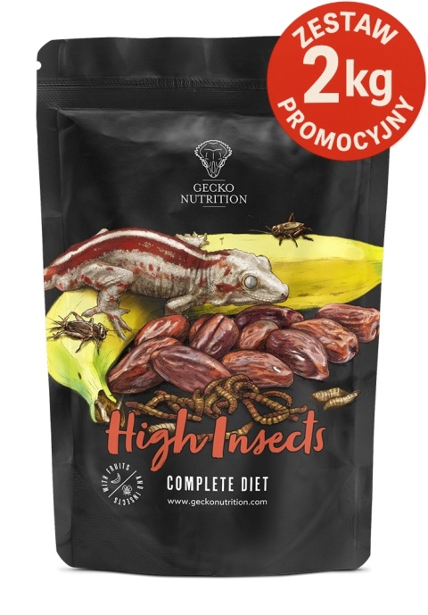 Gecko Nutrition High Insects - Wysokobiałkowa z owadami 2 kg Gecko Nutrition High Insects - Wysokobiałkowa z owadami 2 kg