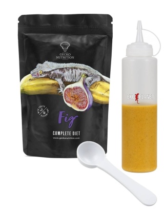 Gecko Nutrition Figa 100g + Butelka do wyciskania pokarmów 230ml + Łyżeczka-miarka MiniSpoon