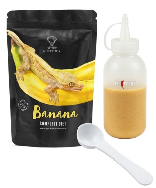 Gecko Nutrition Banana 50g + Butelka do wyciskania pokarmów 100ml + Łyżeczka-miarka MiniSpoon