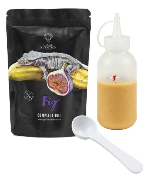 Gecko Nutrition Zestaw: Figa 50g + Butelka do wyciskania pokarmów 100ml + Łyżeczka-miarka MiniSpoon