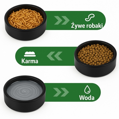 EXO PLANET Miska ceramiczna antyucieczkowa czarna M - 80ml