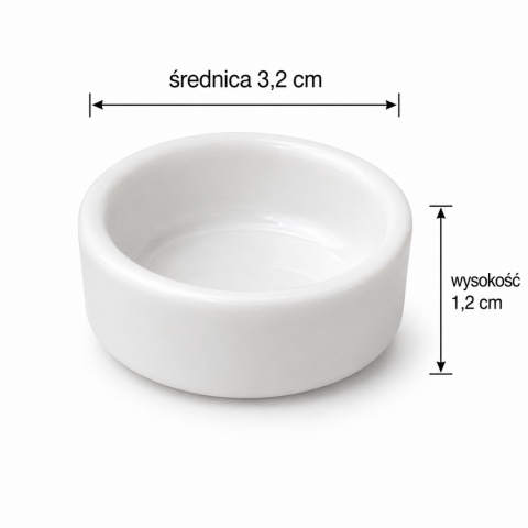 EXO PLANET Miska szklana biała 3,2 cm