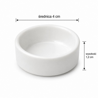 EXO PLANET Miska szklana biała 4 cm