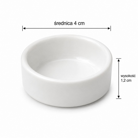 EXO PLANET Miska szklana biała 4 cm