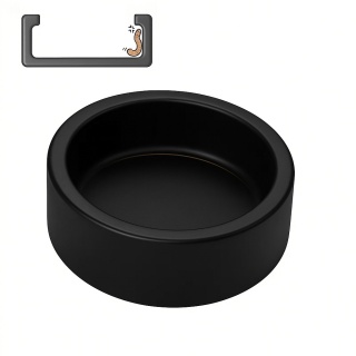 EXO PLANET Miska ceramiczna antyucieczkowa czarna M - 80ml