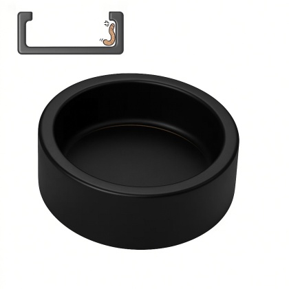 EXO PLANET Miska ceramiczna antyucieczkowa czarna M - 80ml