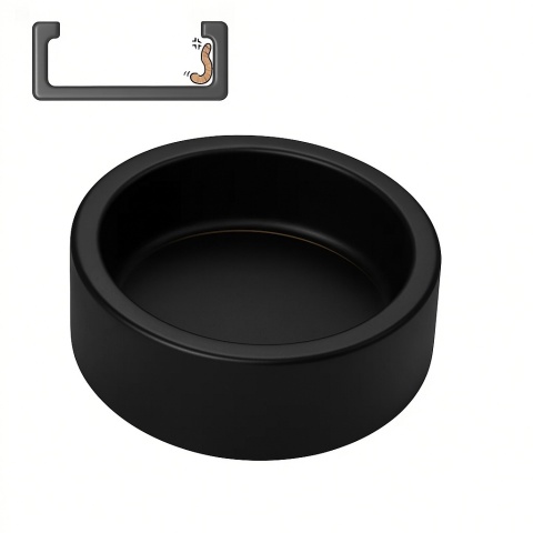 EXO PLANET Miska ceramiczna antyucieczkowa czarna M - 80ml