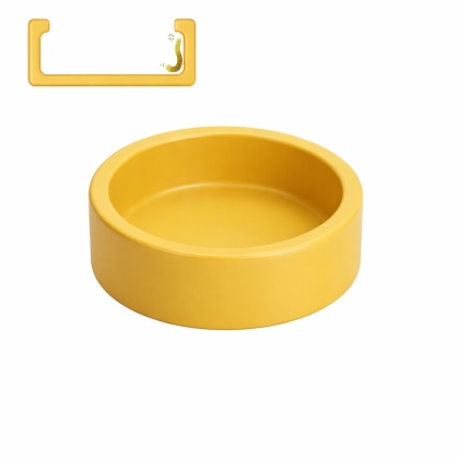 EXO PLANET Miska ceramiczna antyucieczkowa żółta M - 80ml