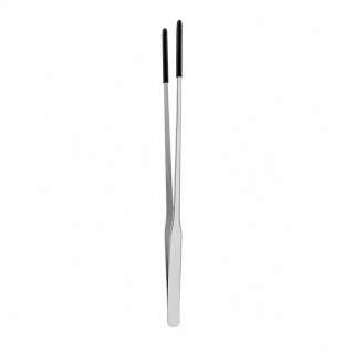 EXO PLANET Pęseta Terrarystyczna 27 cm prosta z ogumioną końcówką - srebrna