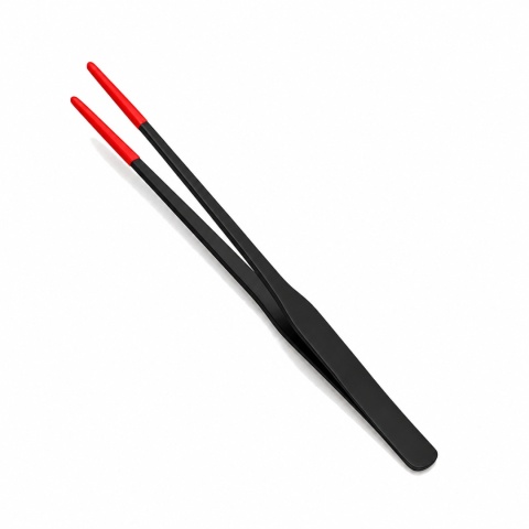 EXO PLANET Pęseta Terrarystyczna 27 cm prosta z ogumioną końcówką - czarno-czerwona