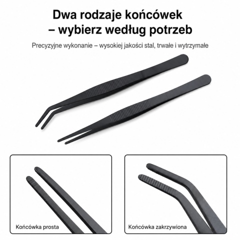 EXO PLANET Pęseta Terrarystyczna 30 cm prosta - czarna