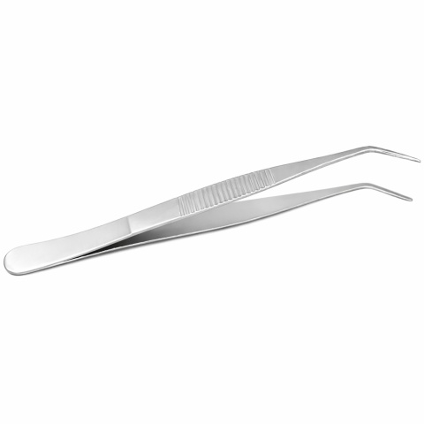 EXO PLANET Pęseta Terrarystyczna 18 cm Zagięta - srebrna