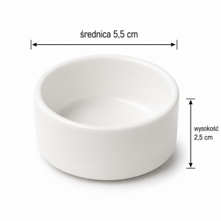 EXO PLANET Miska szklana biała 5,5 cm