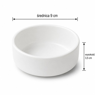 EXO PLANET Miska szklana biała 9 cm