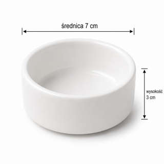 EXO PLANET Miska szklana biała 7 cm