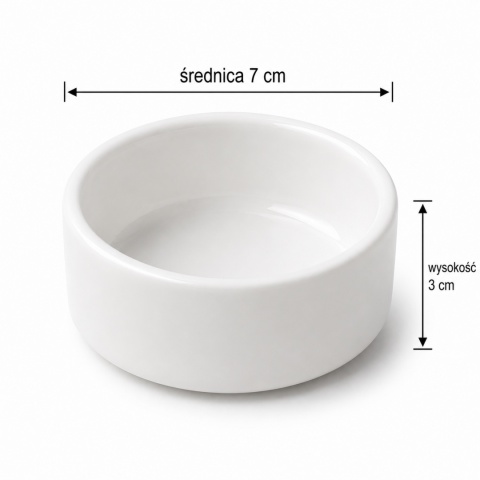 EXO PLANET Miska szklana biała 7 cm