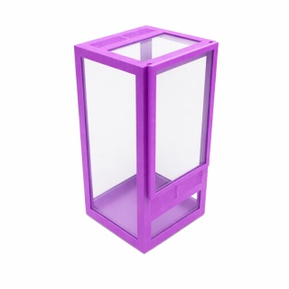 Terrarium szklane ramkowe 7x7x13cm gilotyna - fioletowe